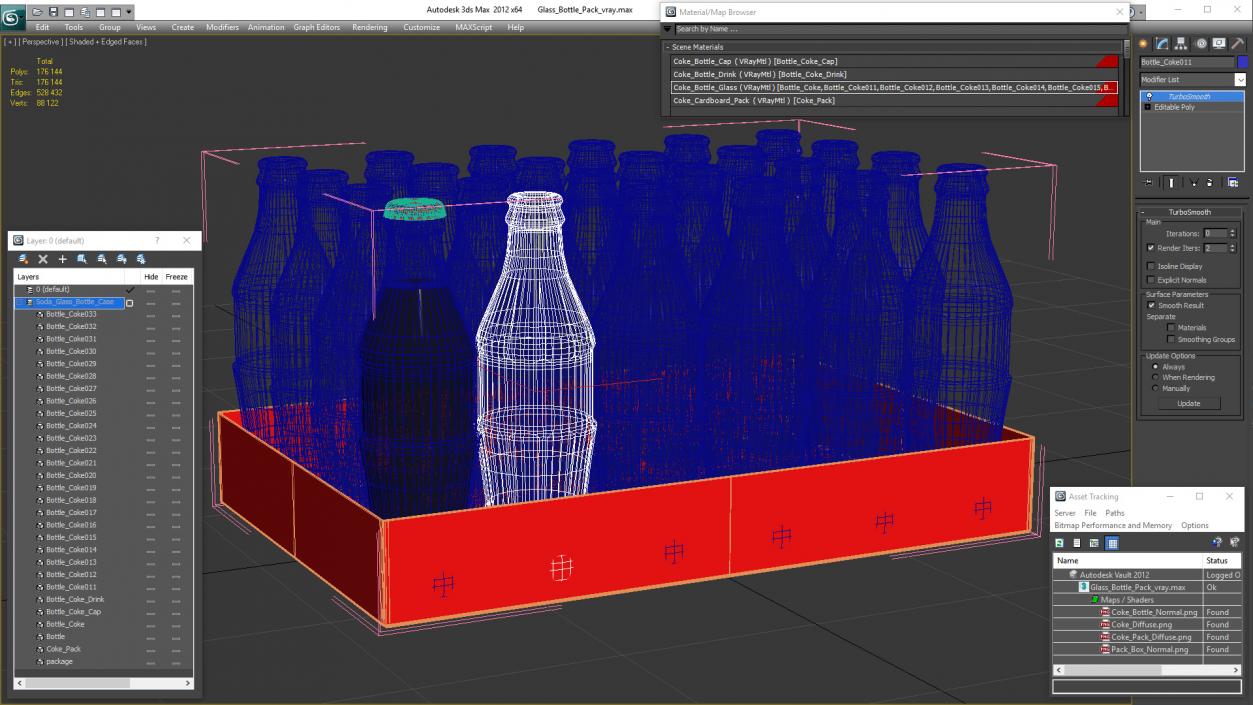 Glass Bottle Pack 3D