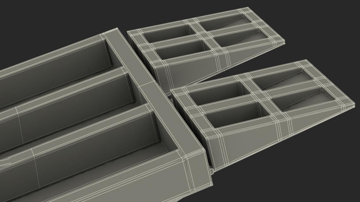 Mobile Loading Dock Ramp Blue 3D model