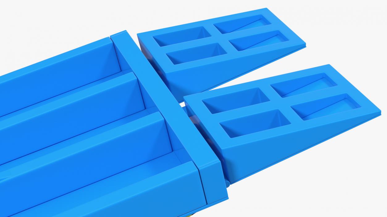 Mobile Loading Dock Ramp Blue 3D model