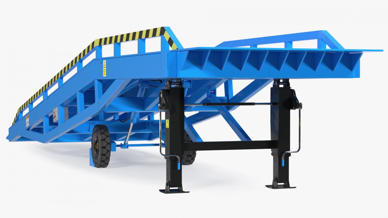 Mobile Loading Dock Ramp Blue 3D model