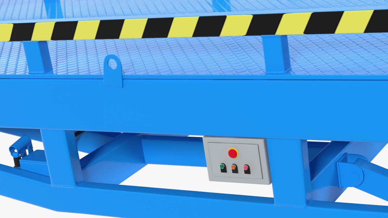 Mobile Loading Dock Ramp Blue 3D model