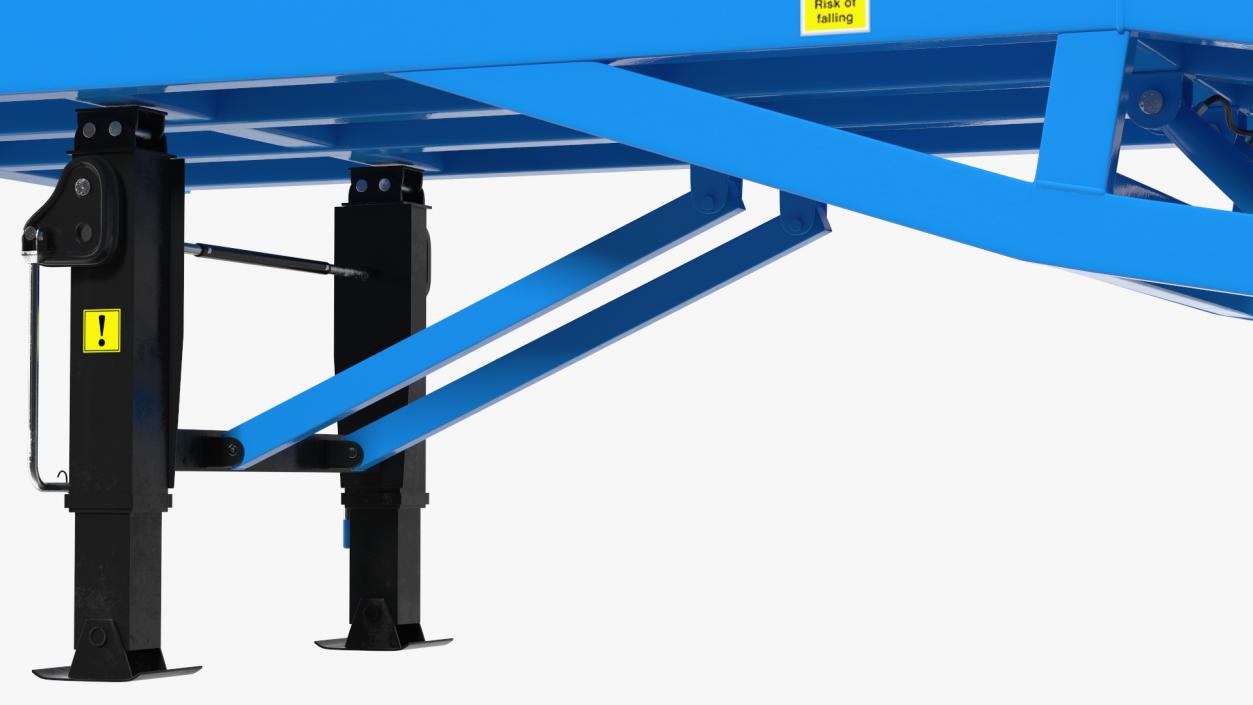 Mobile Loading Dock Ramp Blue 3D model