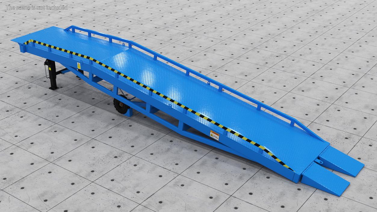 Mobile Loading Dock Ramp Blue 3D model