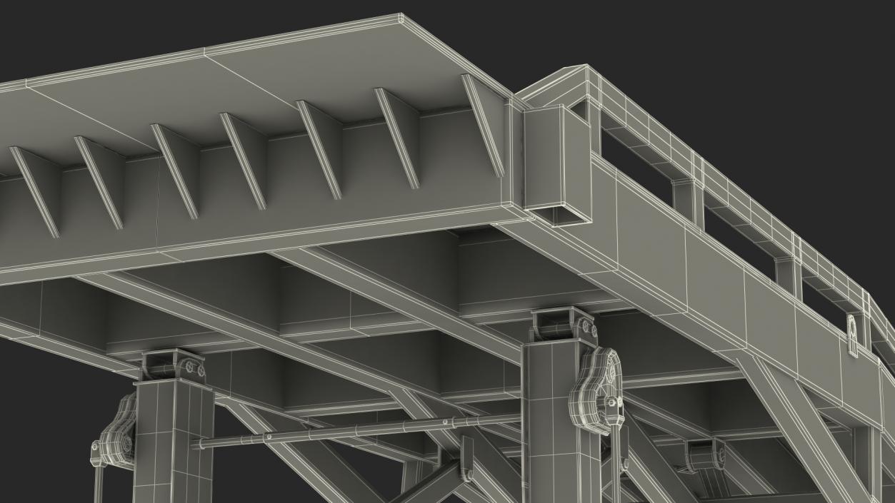 Mobile Loading Dock Ramp Blue 3D model