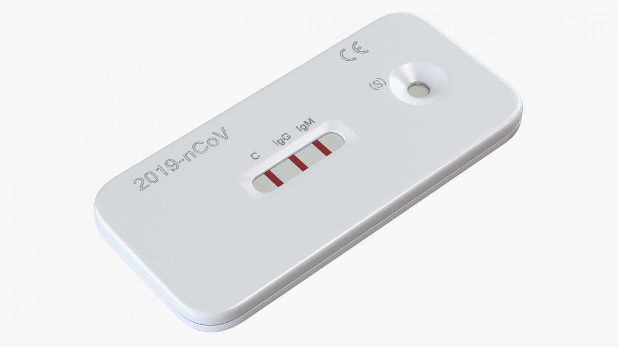 Positive COVID 19 Rapid Diagnostic Test 3D model