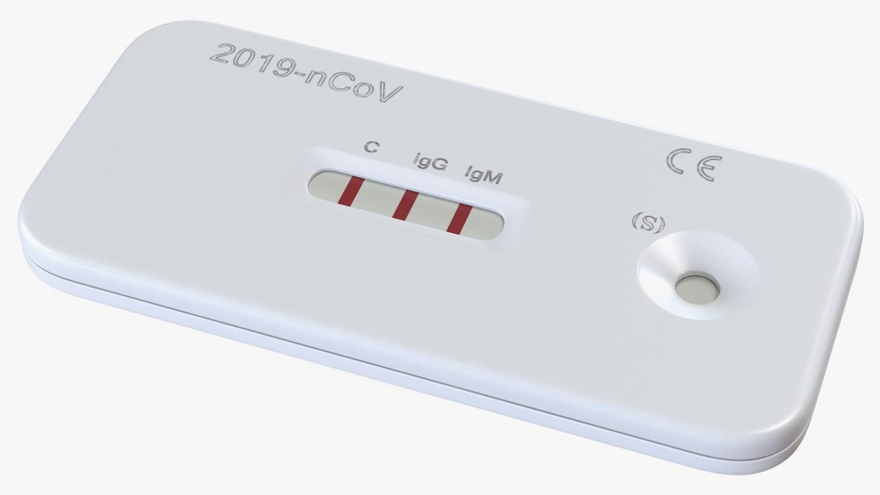 Positive COVID 19 Rapid Diagnostic Test 3D model