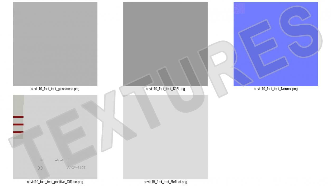 Positive COVID 19 Rapid Diagnostic Test 3D model