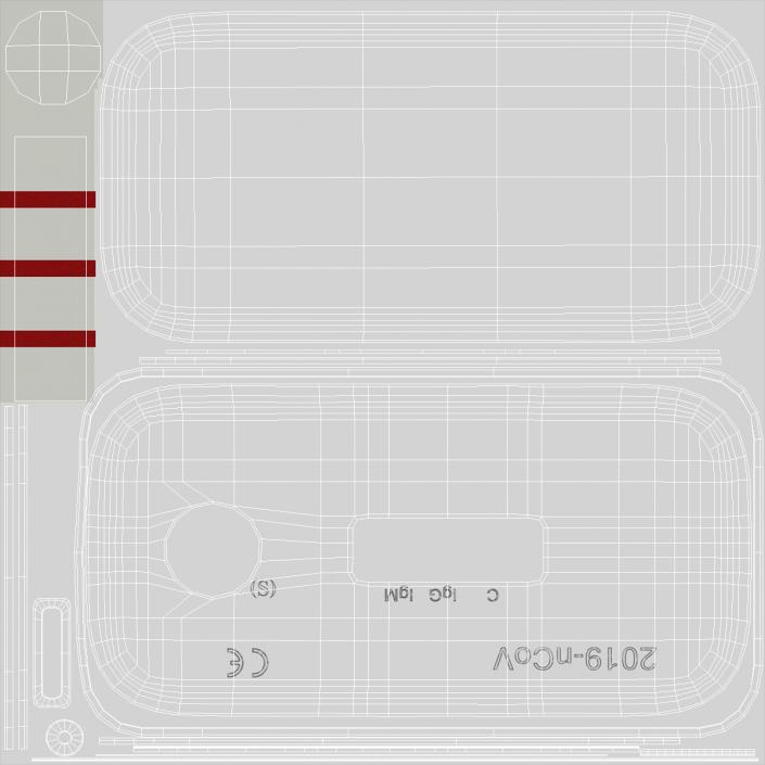 Positive COVID 19 Rapid Diagnostic Test 3D model