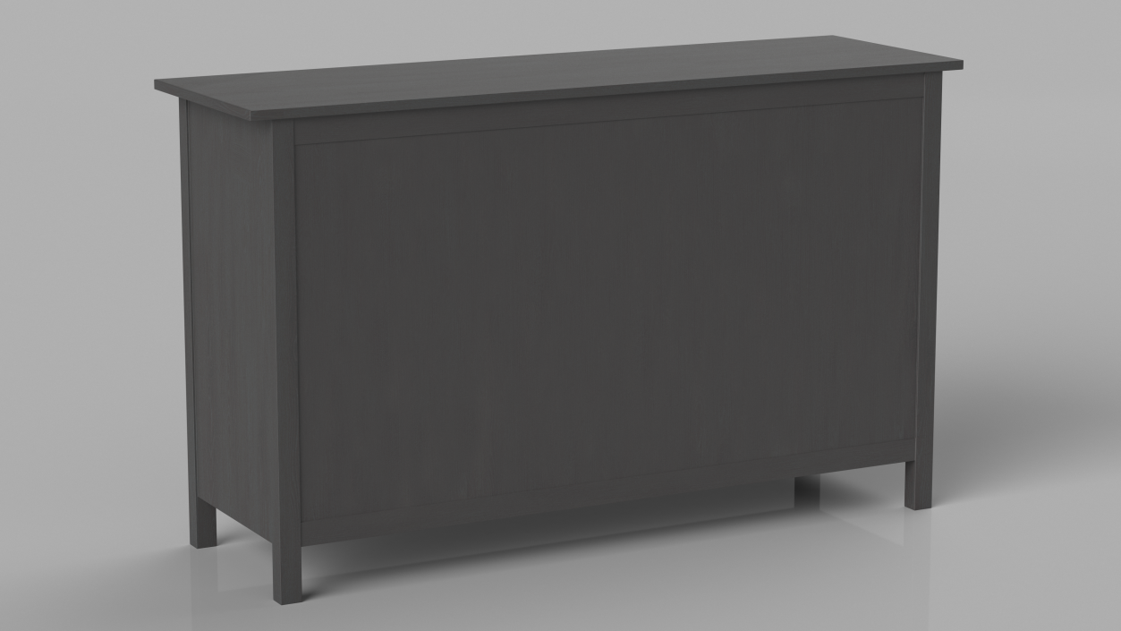 3D Hemnes Ikea 8 Drawer Dresser Dark Gray model