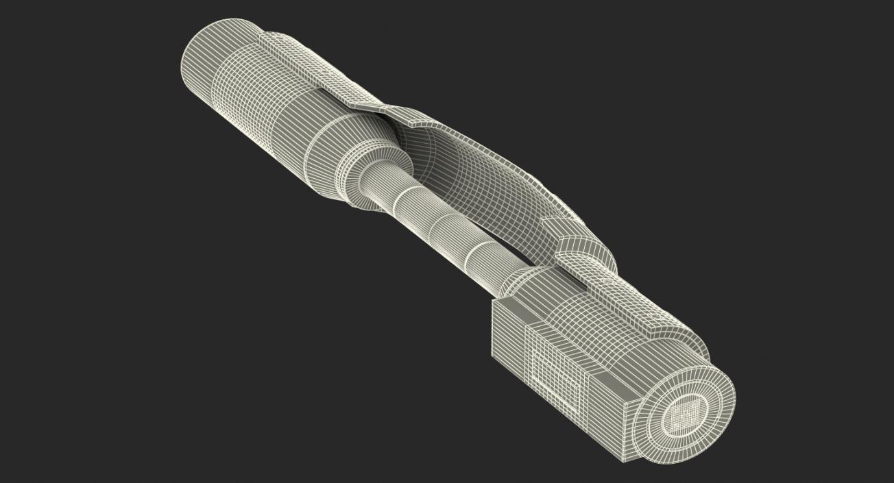 3D model Anodized Ram Hydraulic Cylinder 4 Sci-Fi