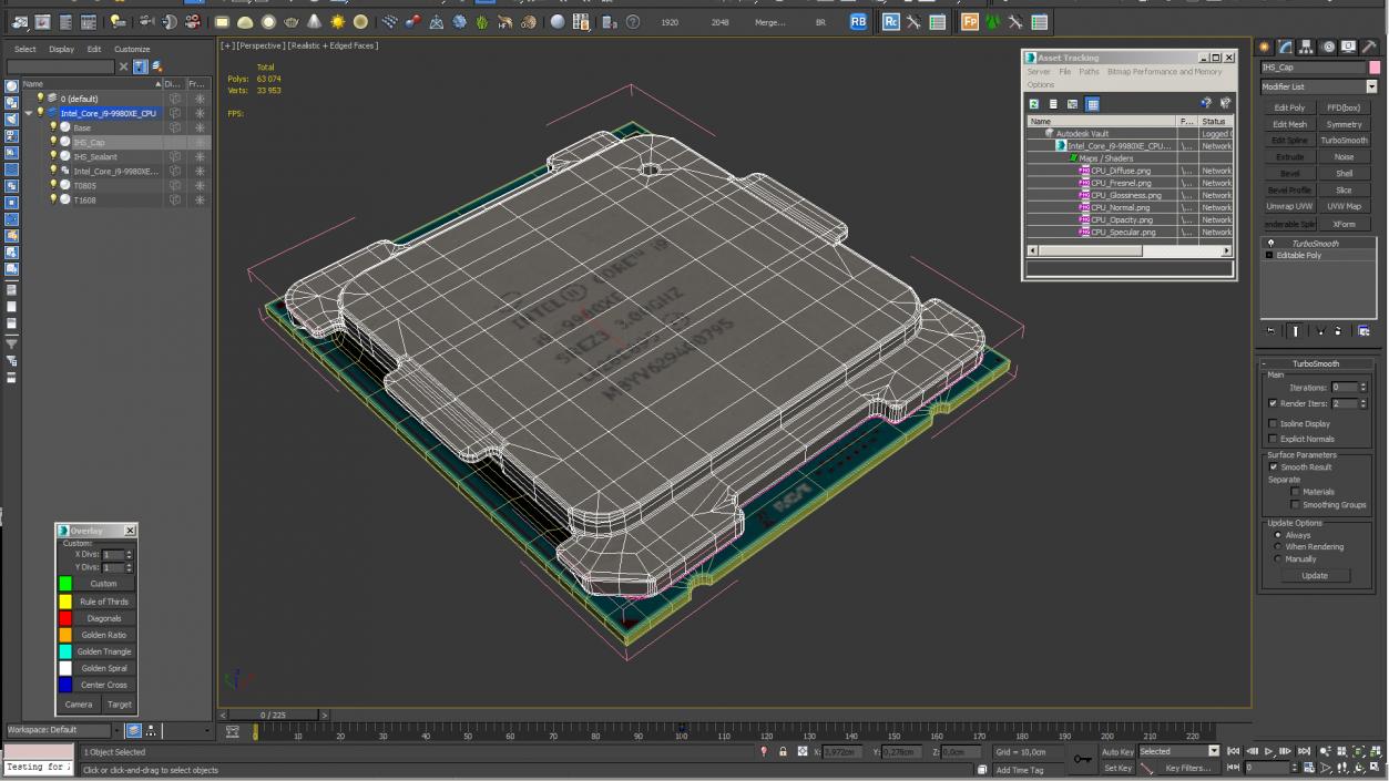 Intel Core i9-9980XE CPU 3D model