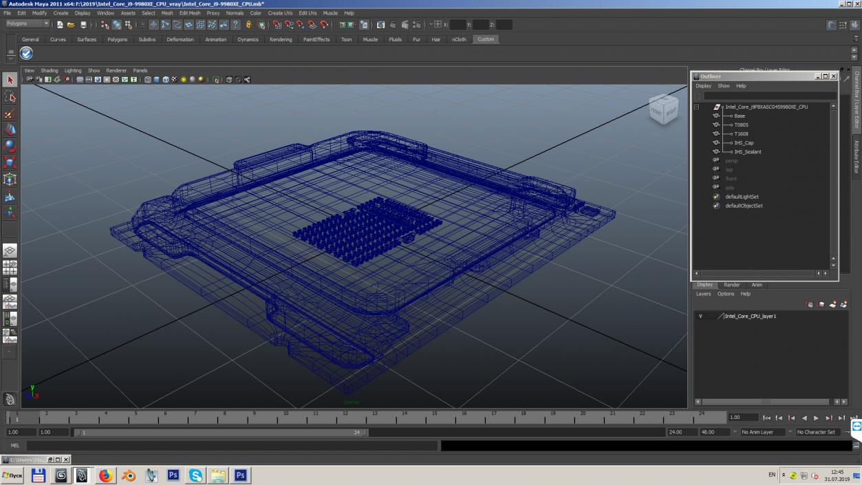 Intel Core i9-9980XE CPU 3D model