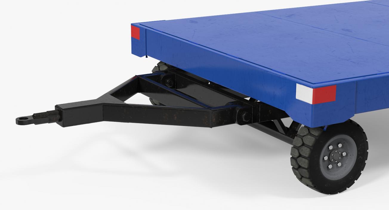 3D model Airport Baggage Trailer Rigged