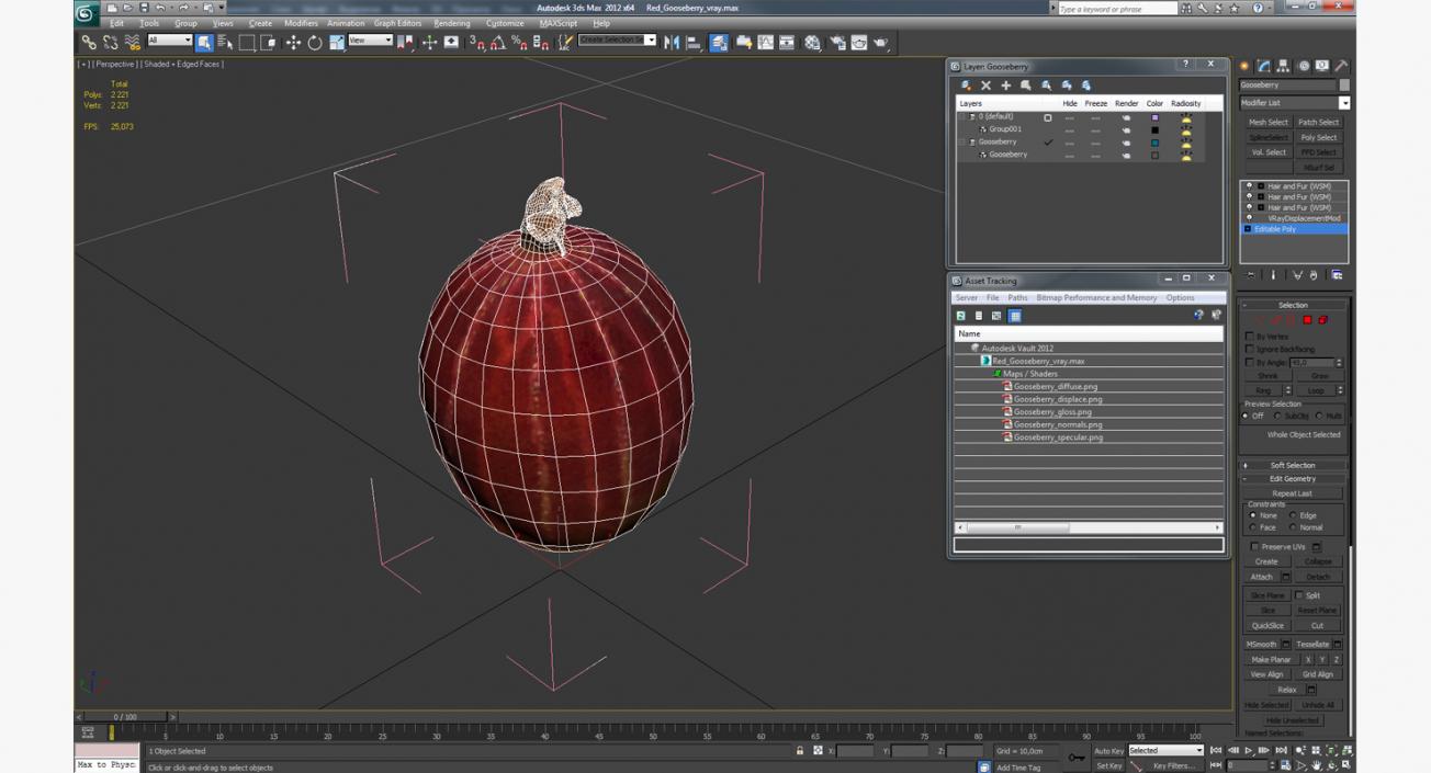 Red Gooseberry 3D model