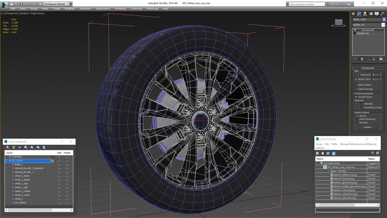 3D SUV Wheel 2