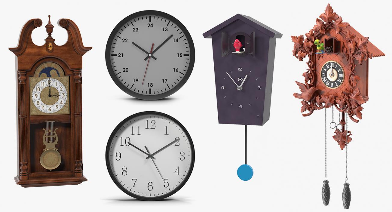 3D Wall Clock Collection 3 model