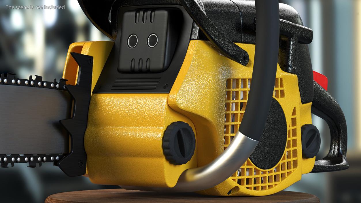 Gas Chainsaw Yellow 3D model