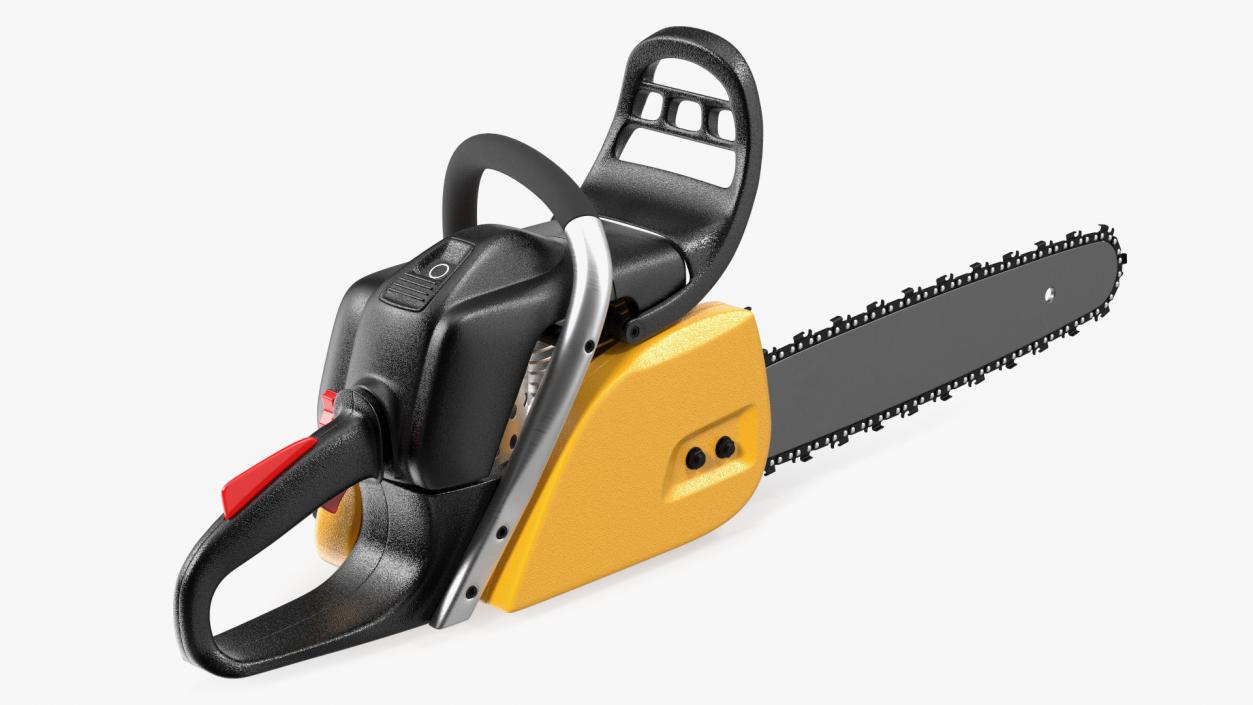 Gas Chainsaw Yellow 3D model