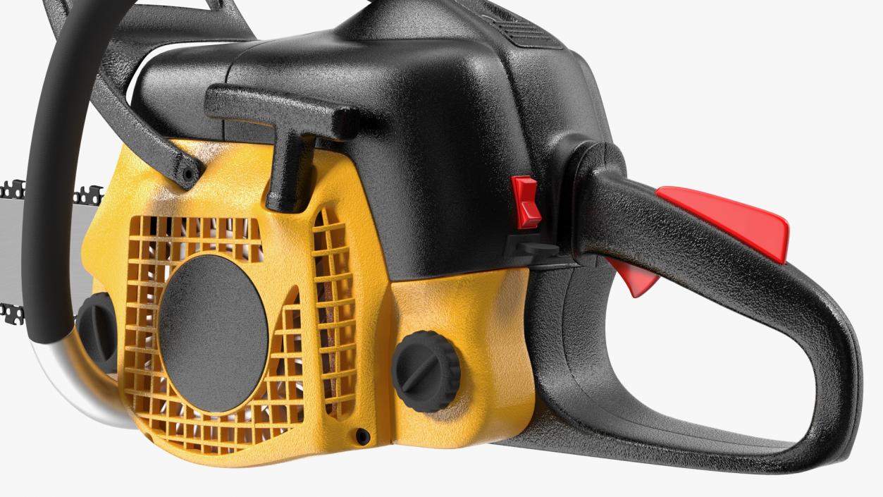 Gas Chainsaw Yellow 3D model