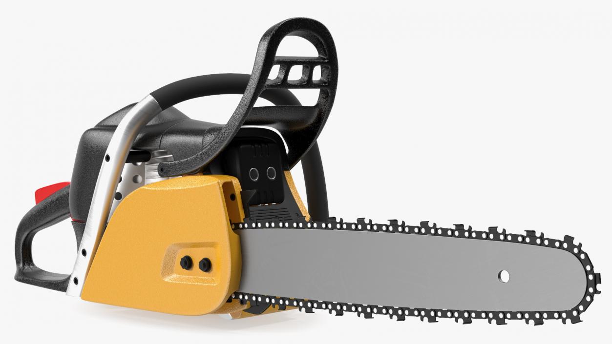 Gas Chainsaw Yellow 3D model