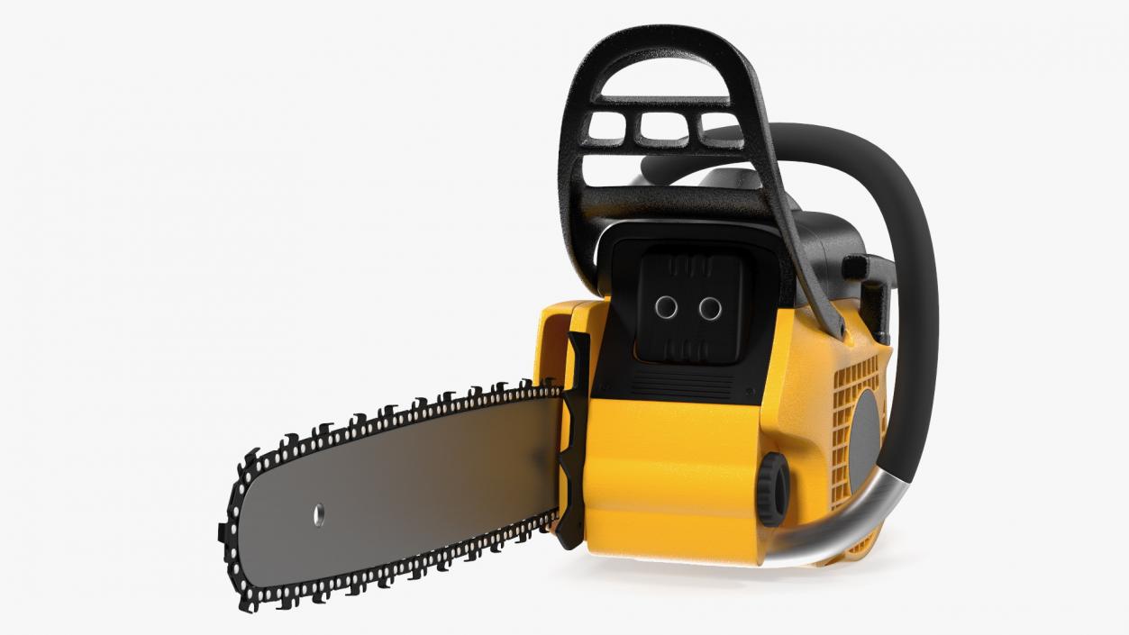 Gas Chainsaw Yellow 3D model