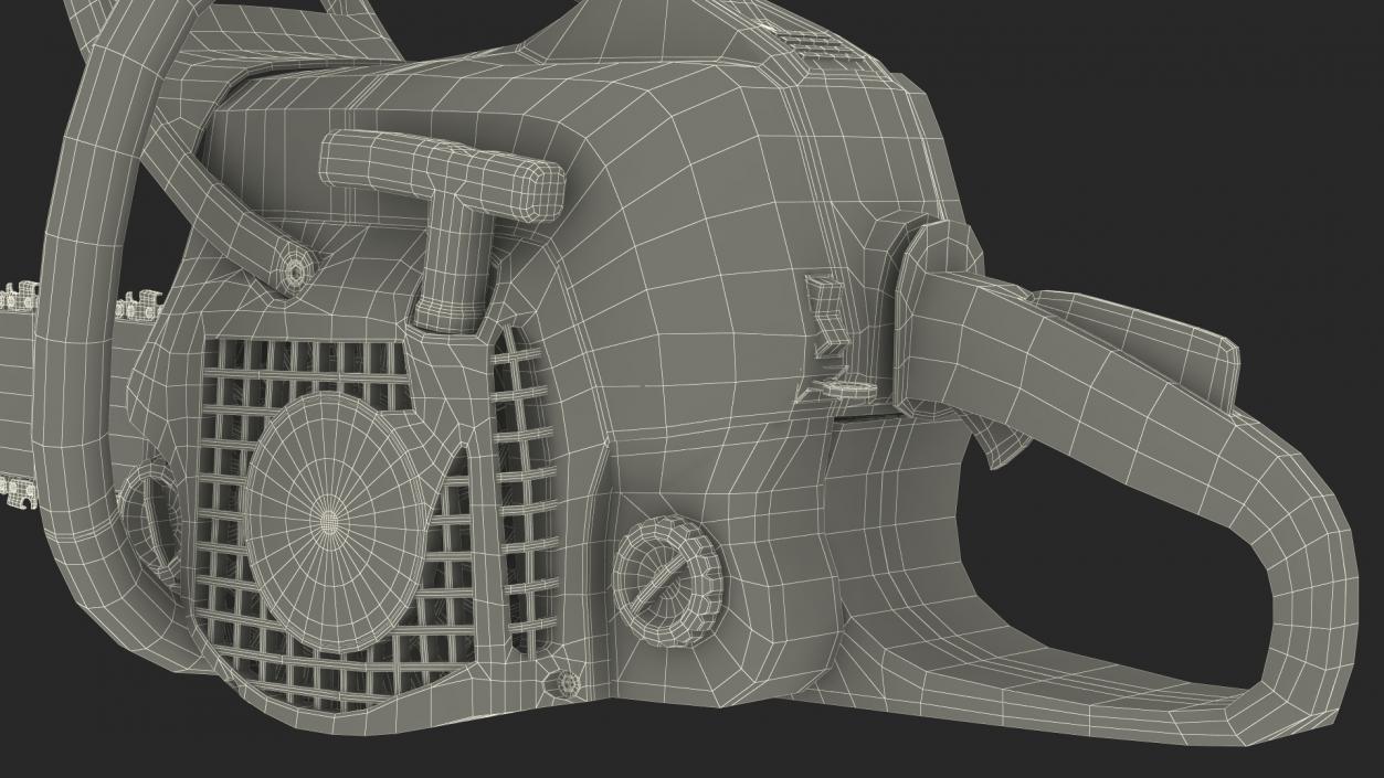 Gas Chainsaw Yellow 3D model