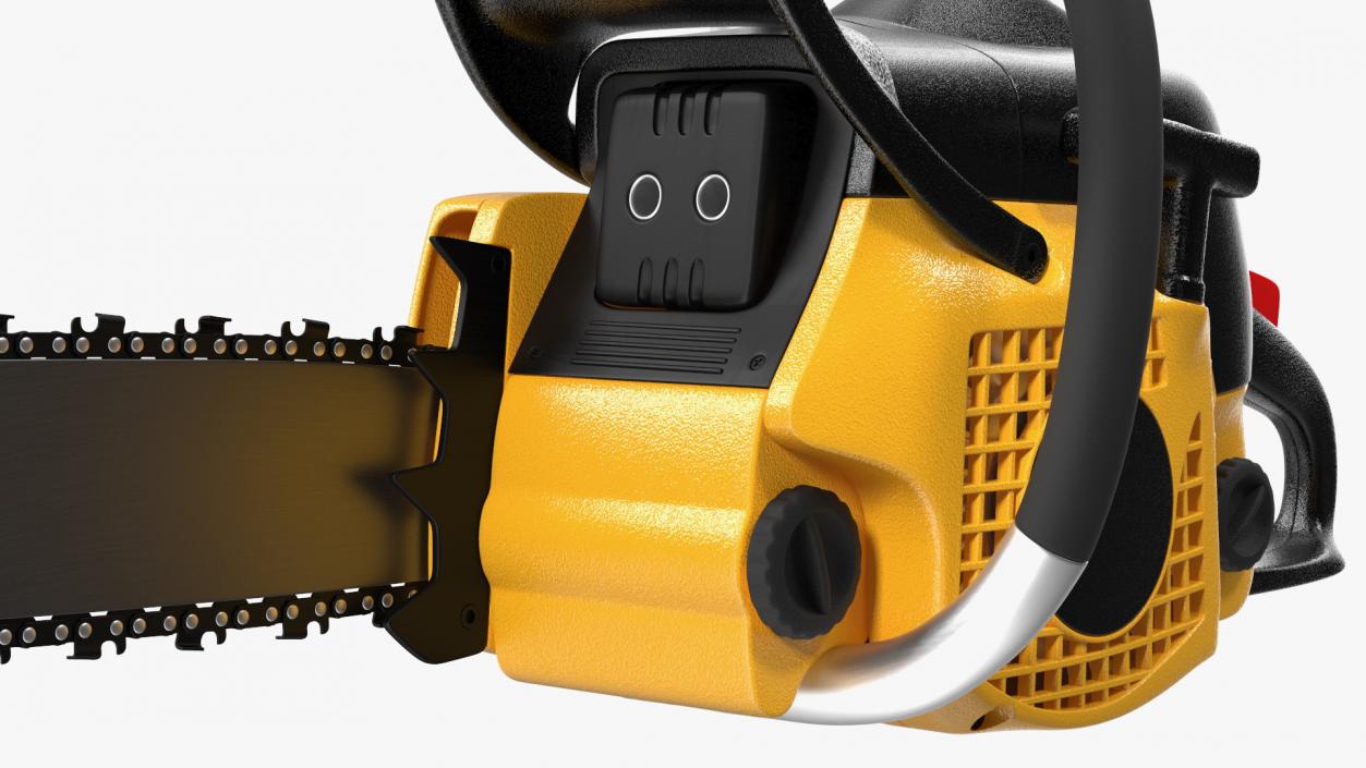 Gas Chainsaw Yellow 3D model