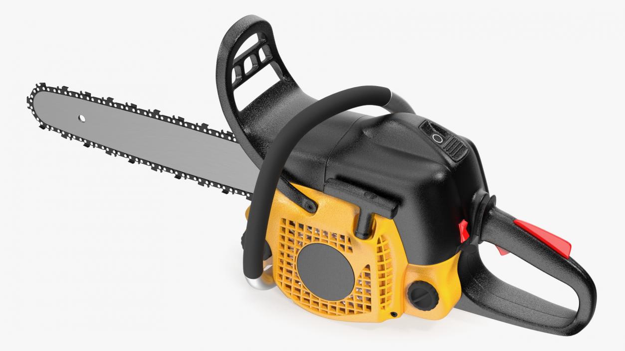 Gas Chainsaw Yellow 3D model