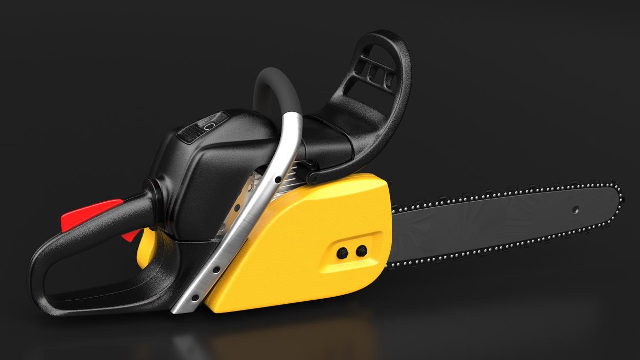 Gas Chainsaw Yellow 3D model