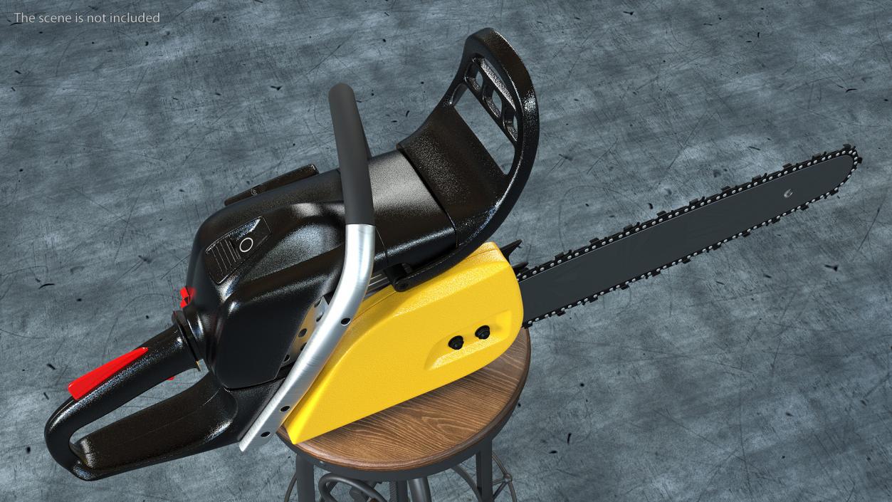 Gas Chainsaw Yellow 3D model