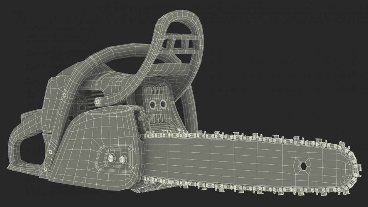 Gas Chainsaw Yellow 3D model