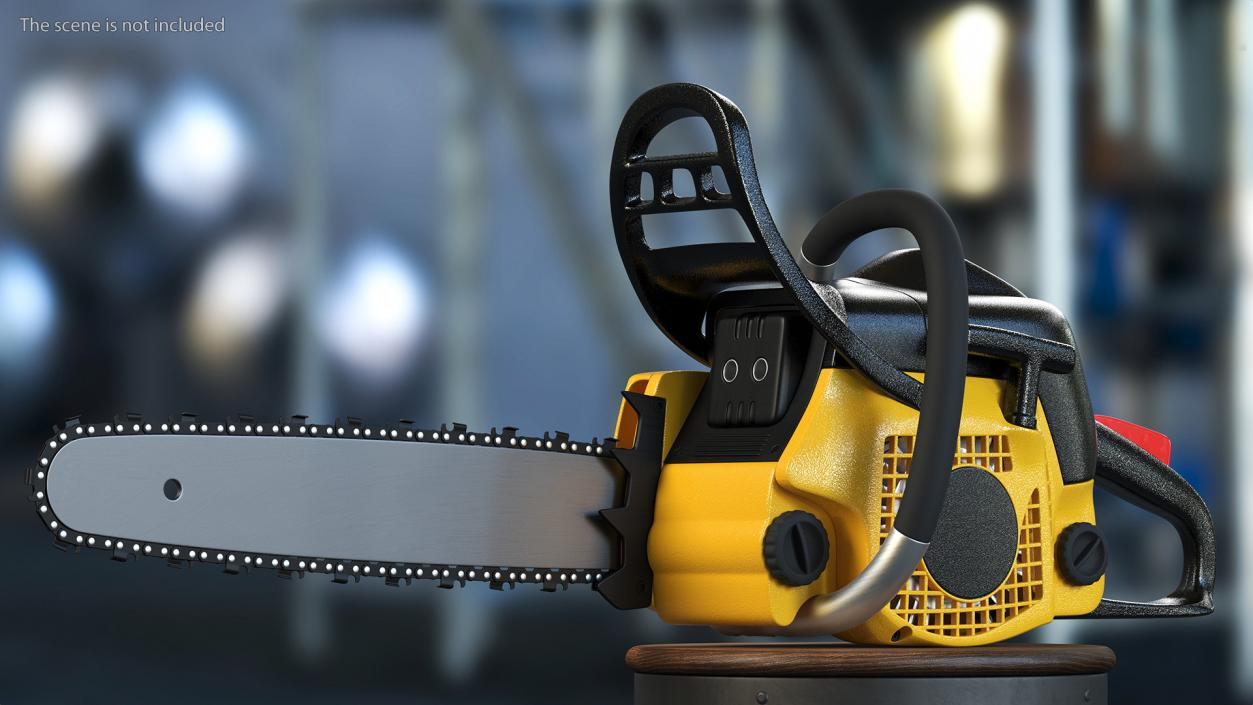 Gas Chainsaw Yellow 3D model