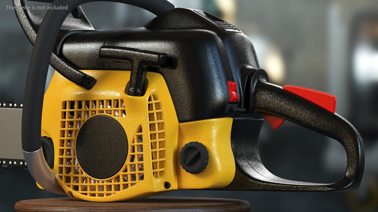 Gas Chainsaw Yellow 3D model