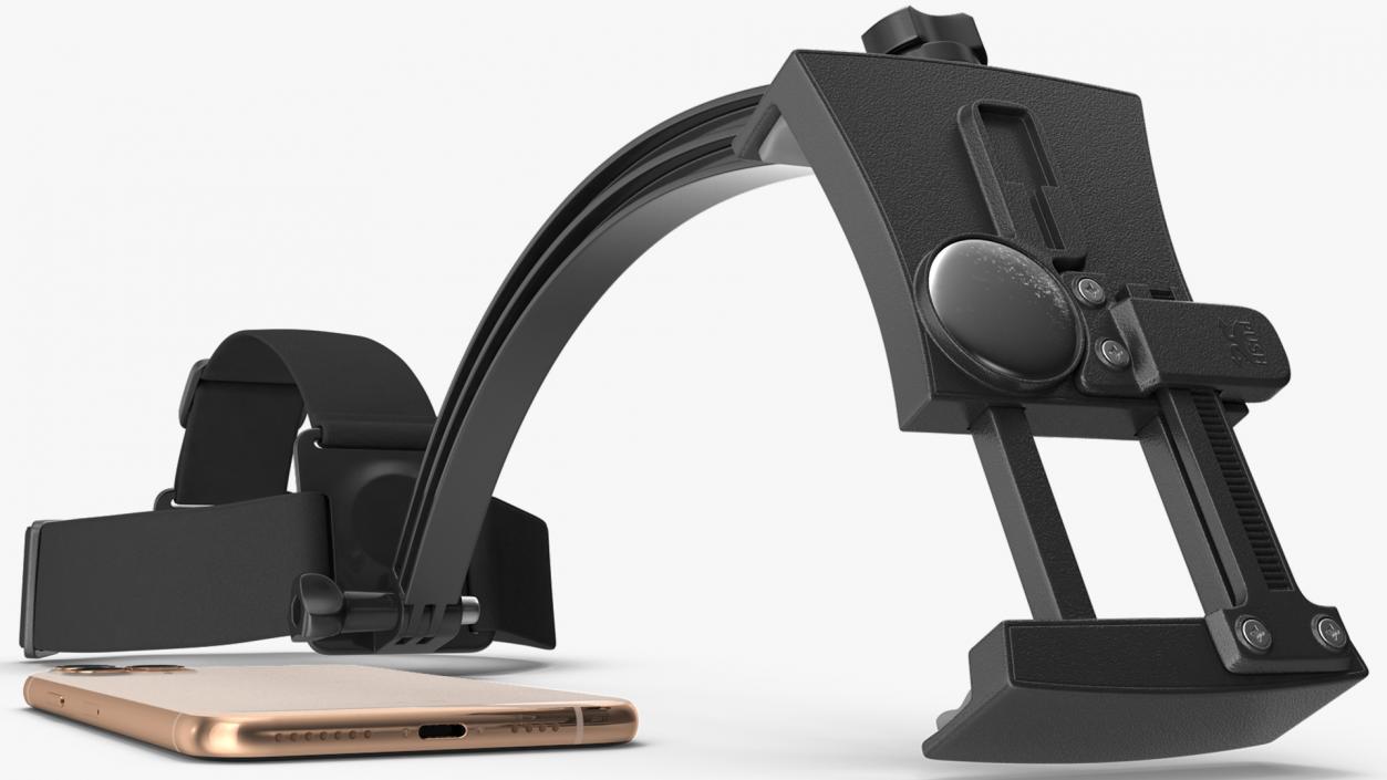 Head Mount Smartphone Holder with Phone 3D model