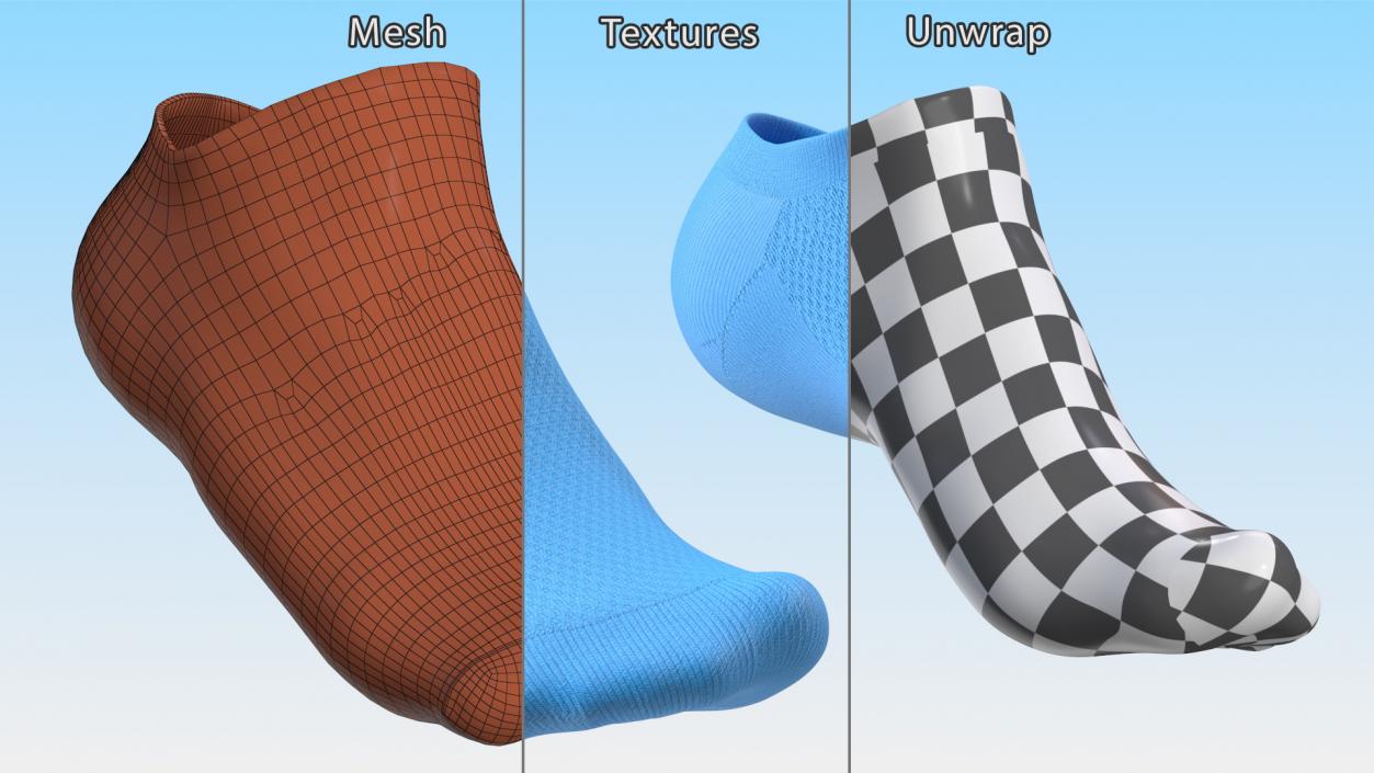 3D Socks Nike Blue on The Foot Standing Toes