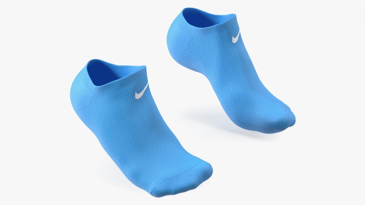 3D Socks Nike Blue on The Foot Standing Toes