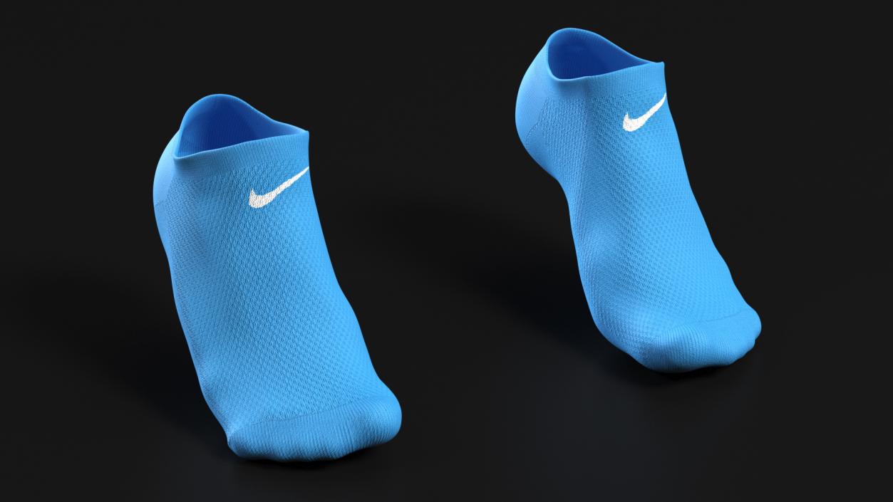 3D Socks Nike Blue on The Foot Standing Toes