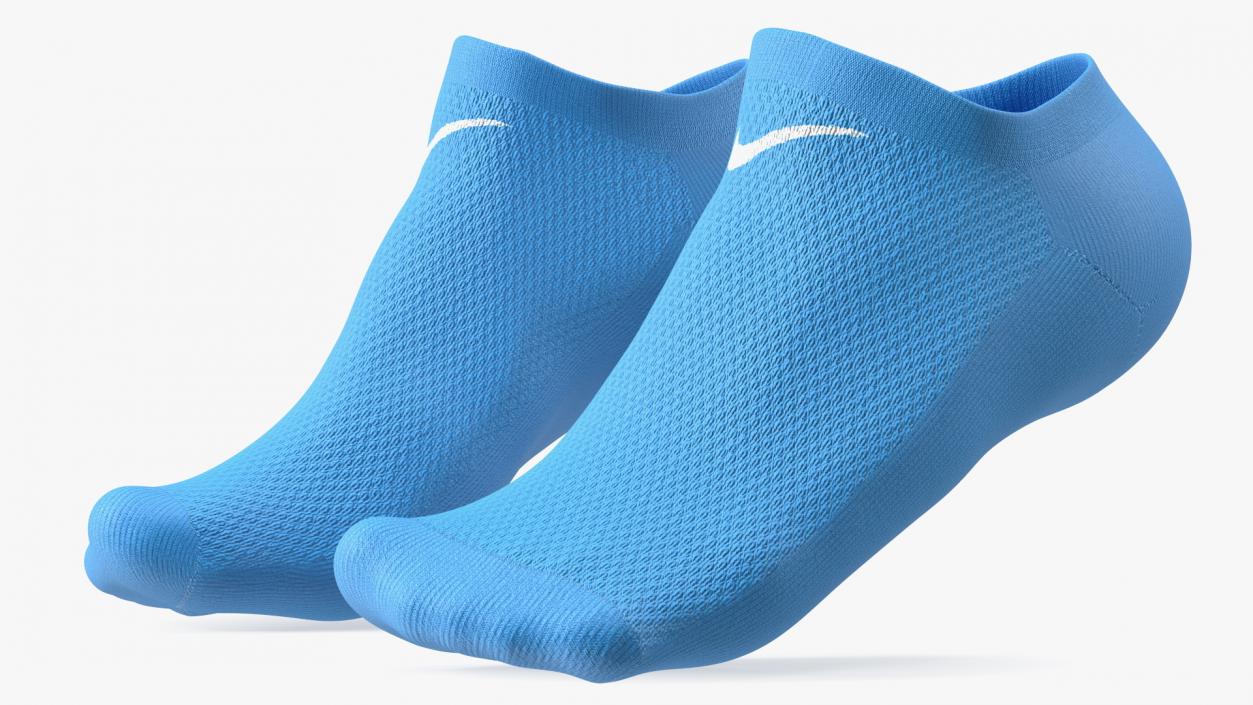 3D Socks Nike Blue on The Foot Standing Toes