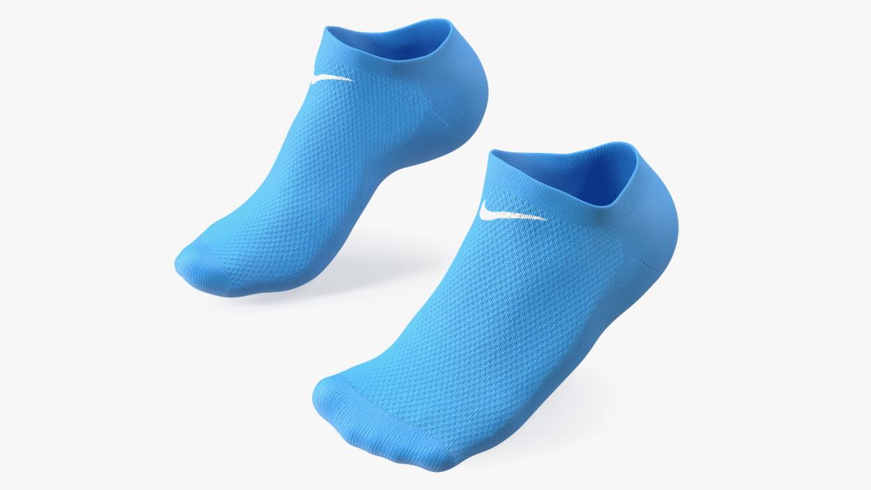 3D Socks Nike Blue on The Foot Standing Toes