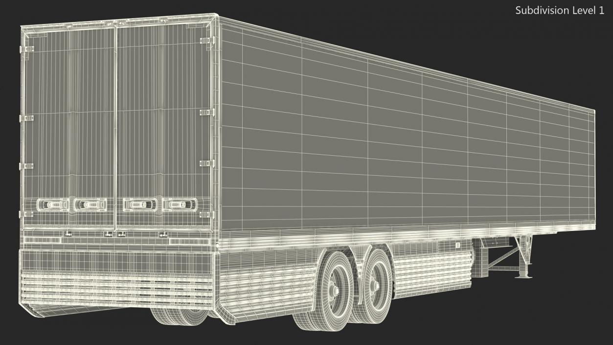 Futuristic Cargo Trailer 3D model