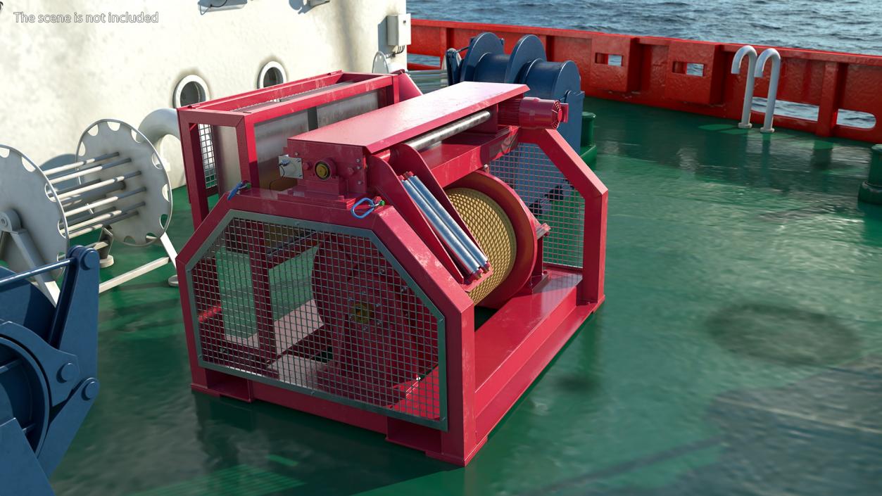 Romica Mooring Winch Rigged 3D