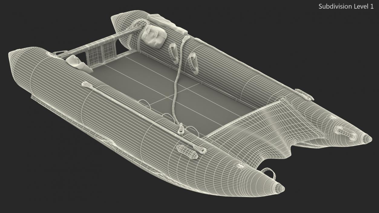 Racing Boat Gemini Zapcat F1 Black 3D model