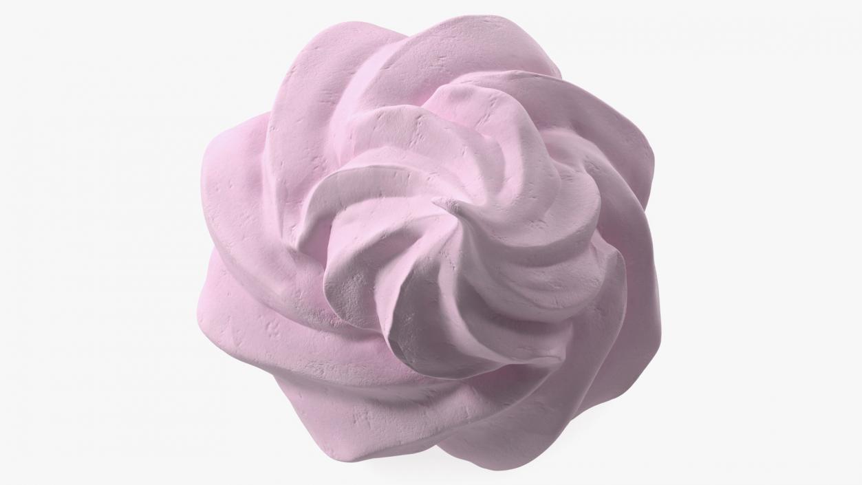 3D model Ice Cream Cone Meringue Cookie Pink