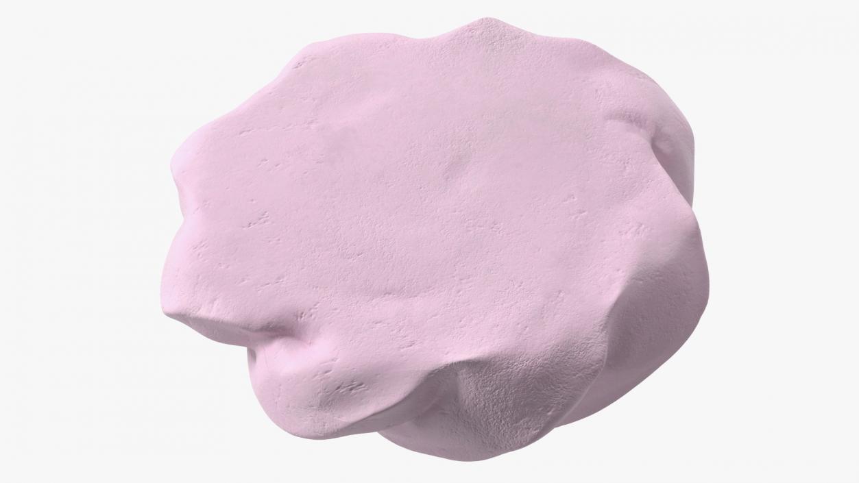 3D model Ice Cream Cone Meringue Cookie Pink