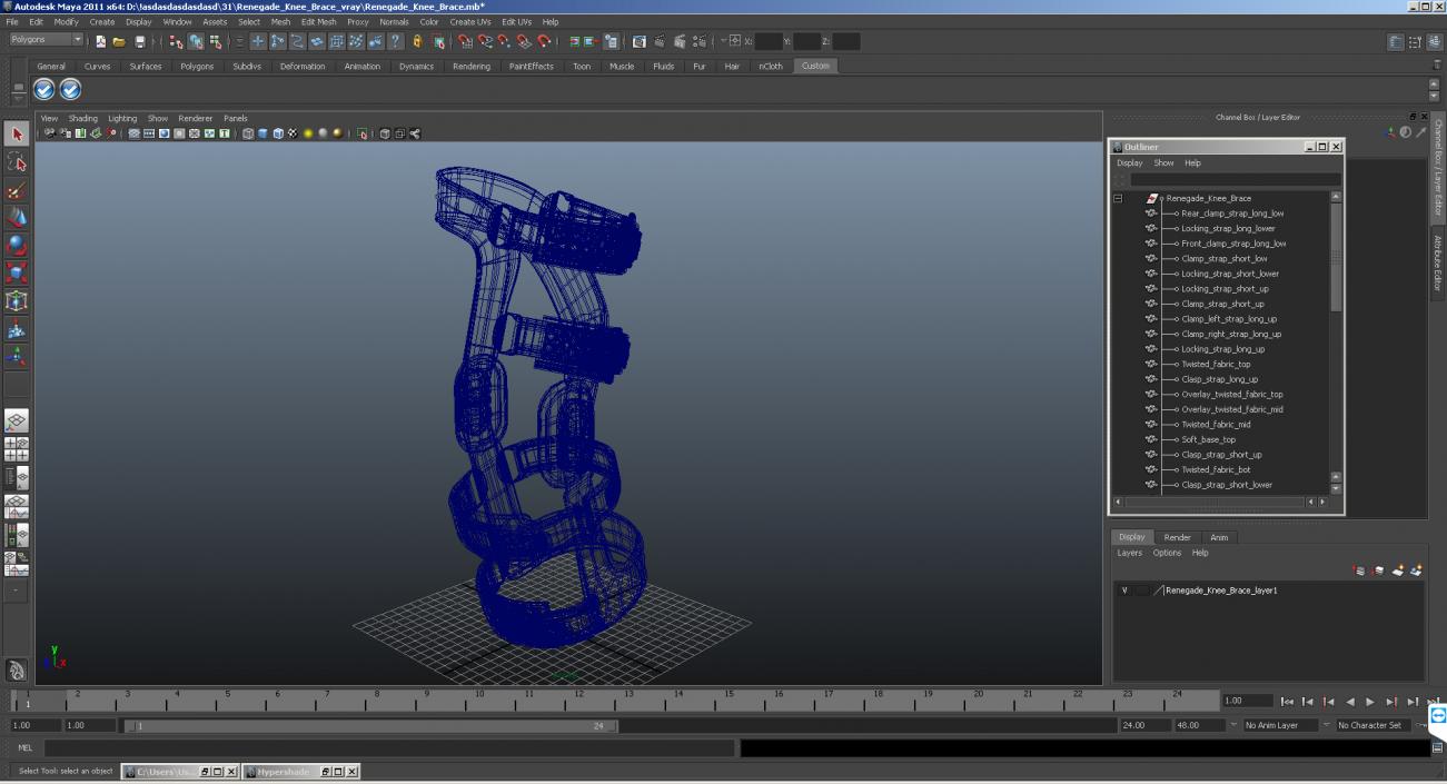 Renegade Knee Brace 3D model