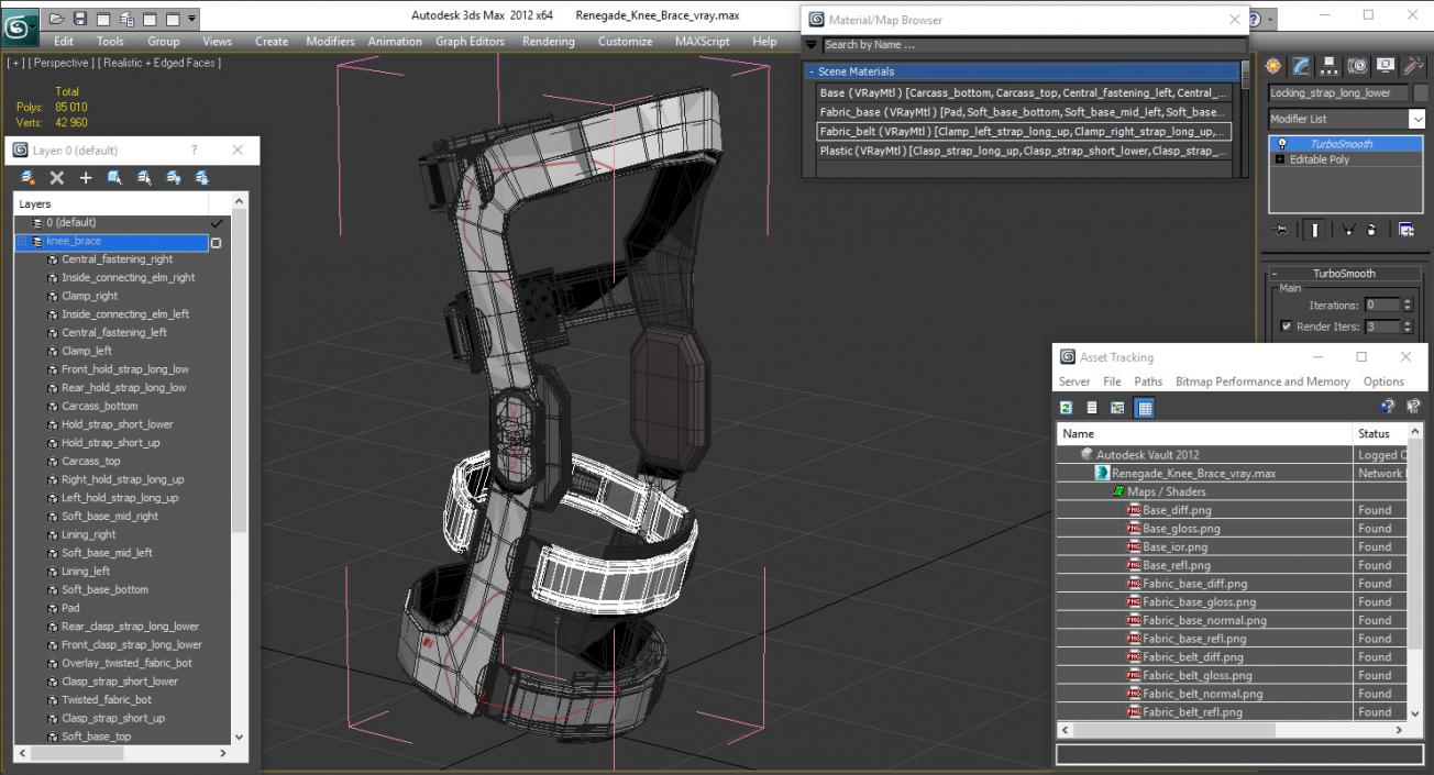 Renegade Knee Brace 3D model