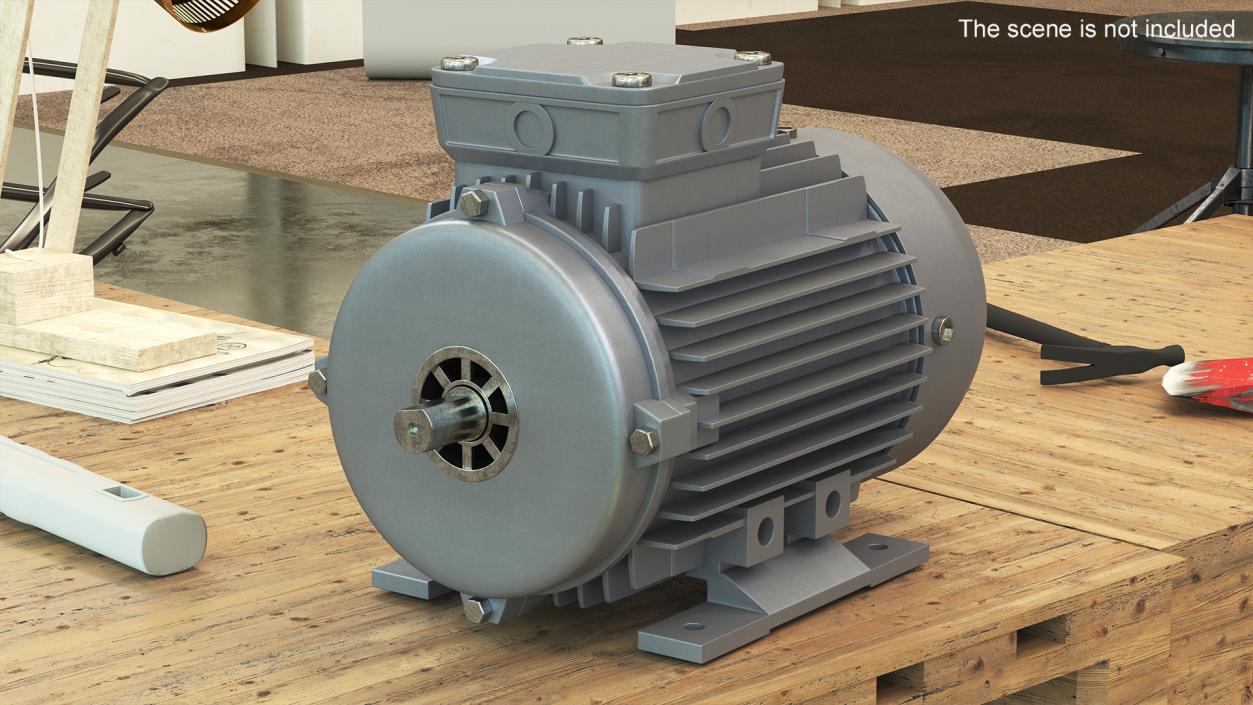 Single Phase Electric Motor 3D