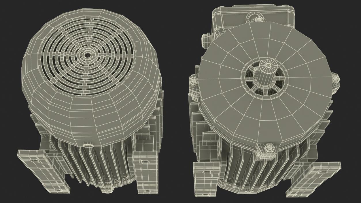 Single Phase Electric Motor 3D