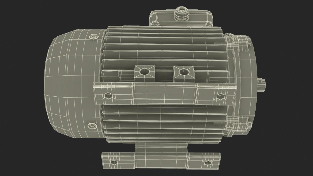 Single Phase Electric Motor 3D