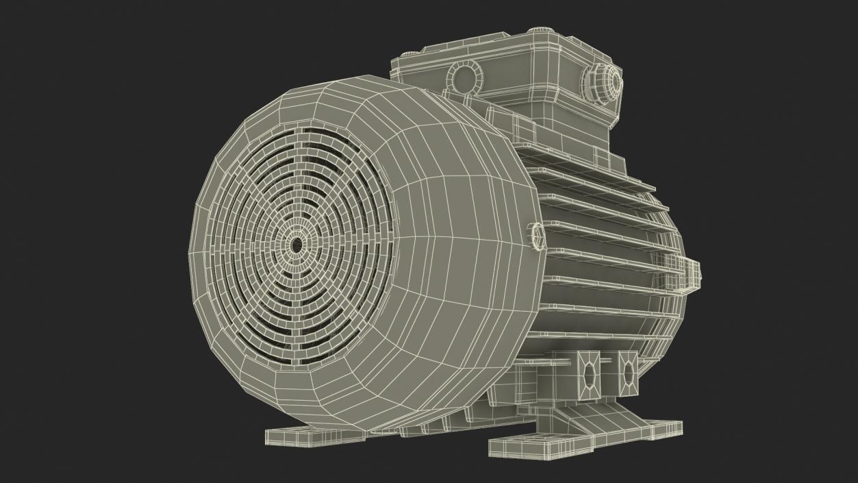 Single Phase Electric Motor 3D